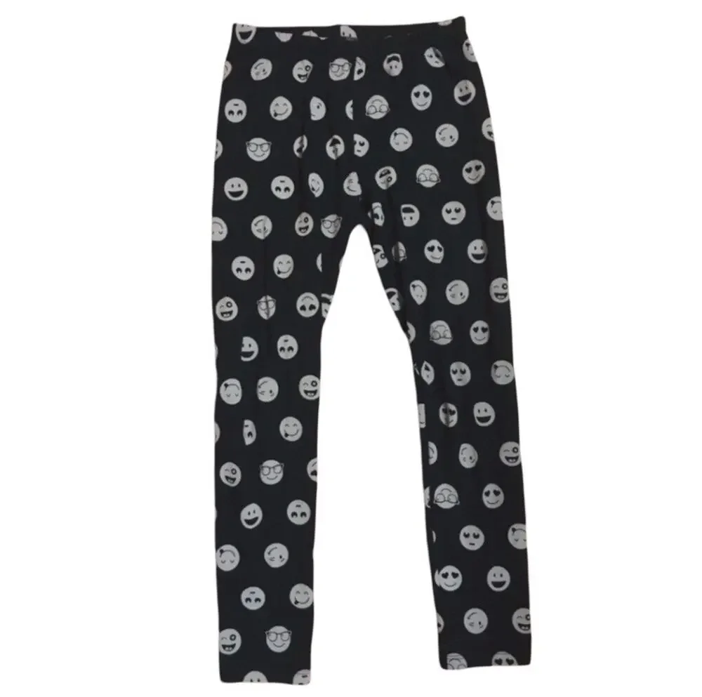 Emoji Elastic Waist Leggings Size 10/12